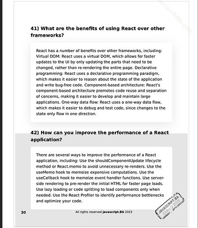 The React JS Interview Handbook Preview