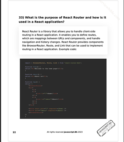 The React JS Interview Handbook Preview