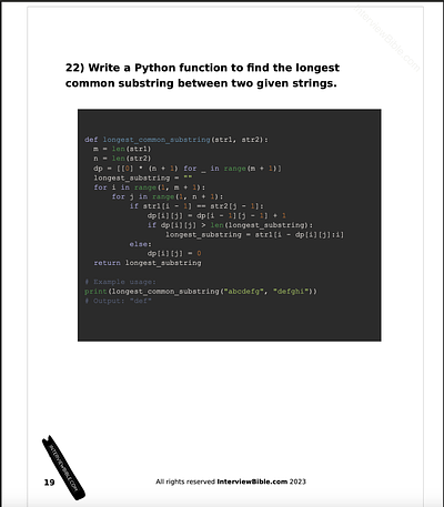 The Python Interview Bible Free Ebook Preview