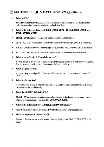 The Data Analyst Interview Handbook Preview